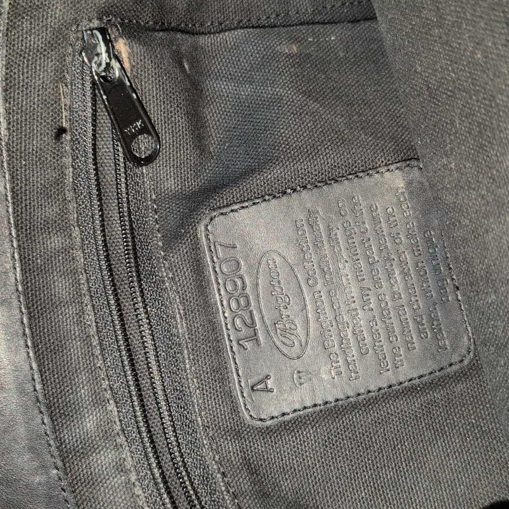 Brighton Vintage Leather Shoulder Bag And Matching Zip Pouch. - Picture 9 of 10
